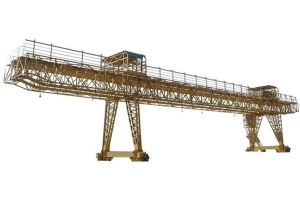 Outdoors Rail Mounted Long Traveling Double Girder Container Gantry Crane with Trolley