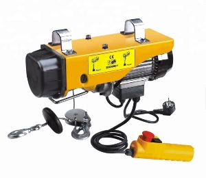 Single Phase Micro PA Wire Rope Mini Electric Hoist, with 110 V Motor and Remote Control for Garage Auto Shop