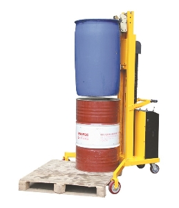 DC Powered Hydraulic Semi Electric Drum Stacker, Counter Balanced Electric Pallet Oil Drum Stacker/Lifter