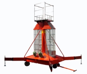25M Dual ladder rotation prevention hydraulic cylinder lift aerial work