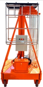 Mobile hydraulic telescopic cylinder tiltable electric lift platform /high level aerial one man lift ladder