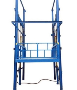Lead cargo rail lift platform/hydraulic warehouse vertical lift