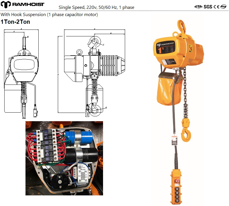 China Single Phase Electric Chain Hoists Manufacturers2.jpg