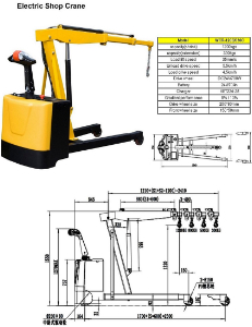 Offer for 1.2t electric shop crane WCR-120E (VESTIL type)