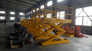 Fixed scissor lift with platform 6 feet x 4 feet and Lift height 12 feet for Canada
