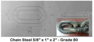 Chain steel Grade 80 for Gantry - Our Ref 1297 from UK