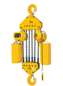 Rate list and pictures with drawings of electric chain hoist for India