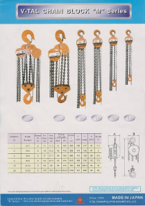 Tech specs & photos with terms of payments of chain hoist for India