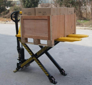 1000kg Hydraulic Hand Scissor Lift Pallet Truck made in china