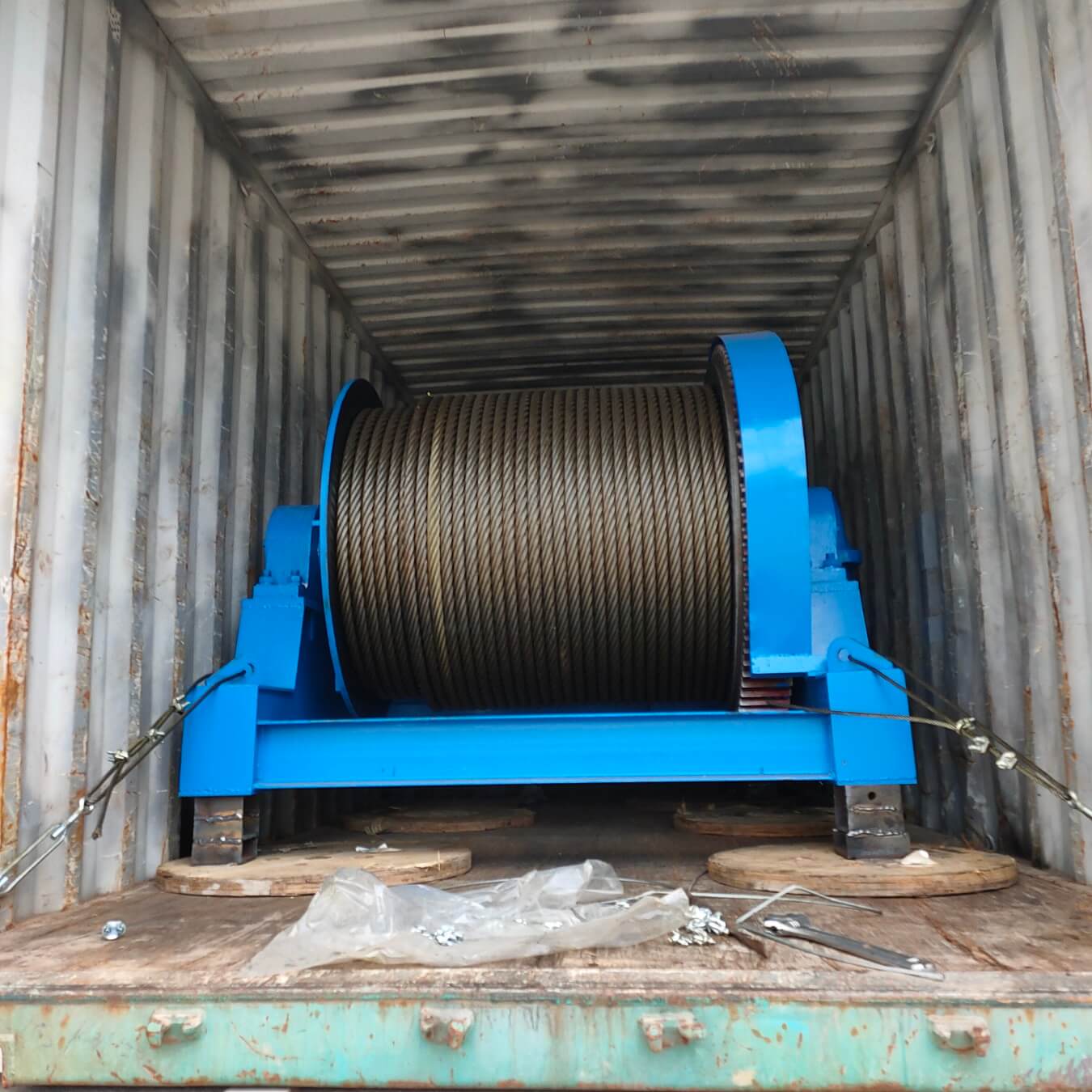 Site photos of 16 ton Building Electric Winch (Pulling cable winch) delivered-10.jpg