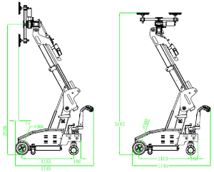 Main Specifications and components of Vacuum Glass Lifter Robot (VGL 400-Mini)