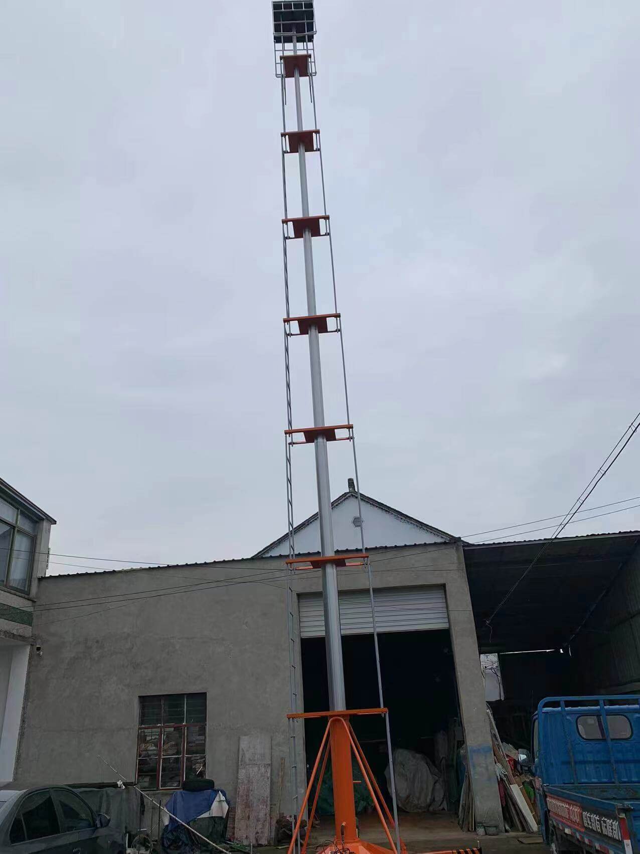 Site photos of Single ladder hydraulic telescopic cylinder lift, Max Platform Height 15m-4.jpg