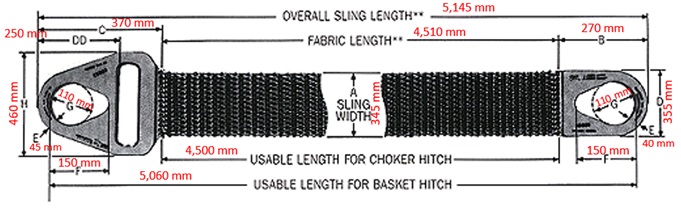Metal wire mesh slings 17’ (L) x 12” (W) Qty 7 PC.jpg