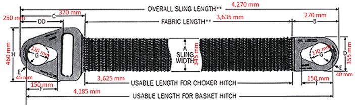Metal wire mesh slings 14’ (L) x 12” (W) Qty 6 PC.jpg