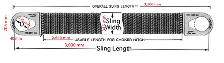Metal wire mesh slings 10’ (L) x 8” (W) Qty 2 PC.jpg